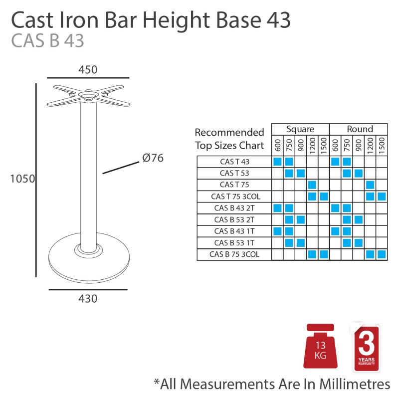Cast Iron Bar Table